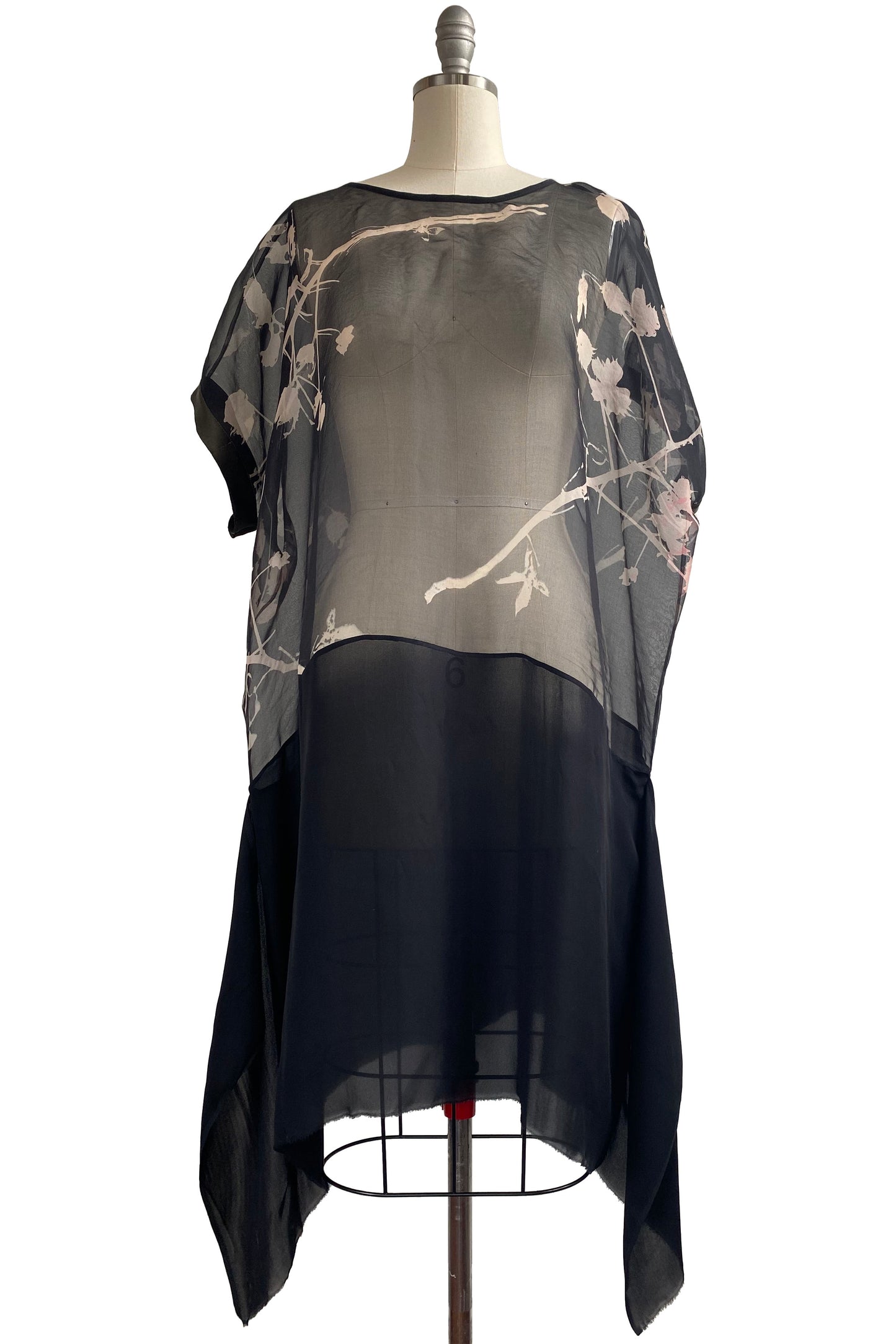 Essa Dress w/ Cotton Print - Black & Natural - Medium