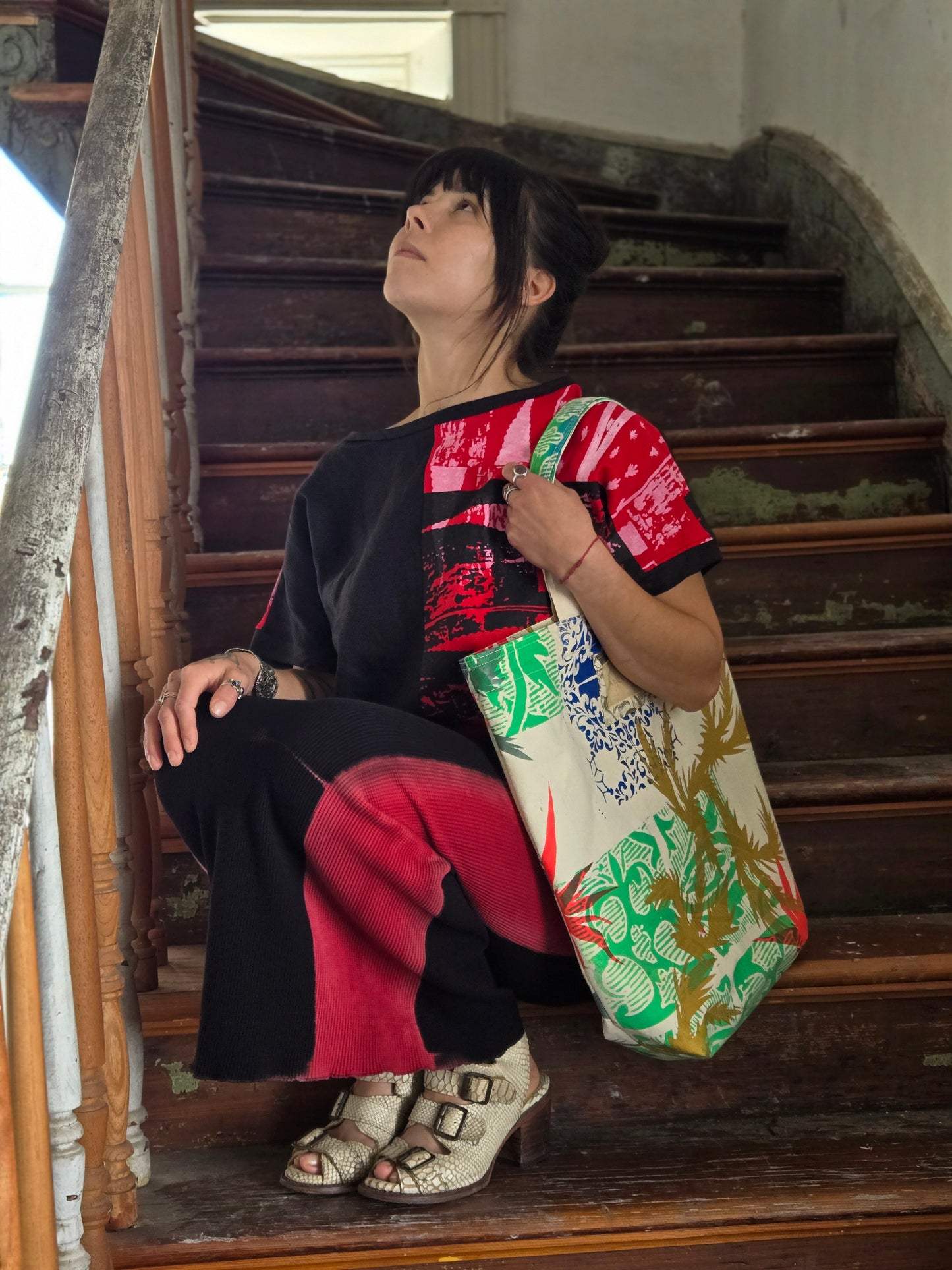 KB x Alquimie Studio Canvas Tote w/ Papercut Print - Natural