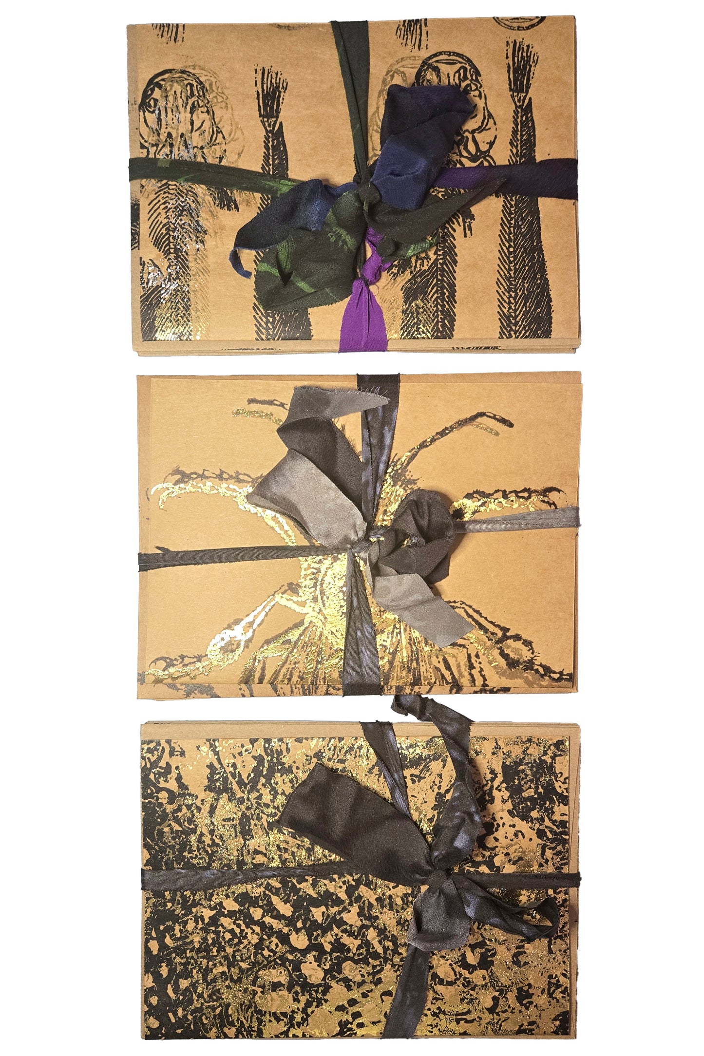 Foil Print Greeting Cards - Set of 4
