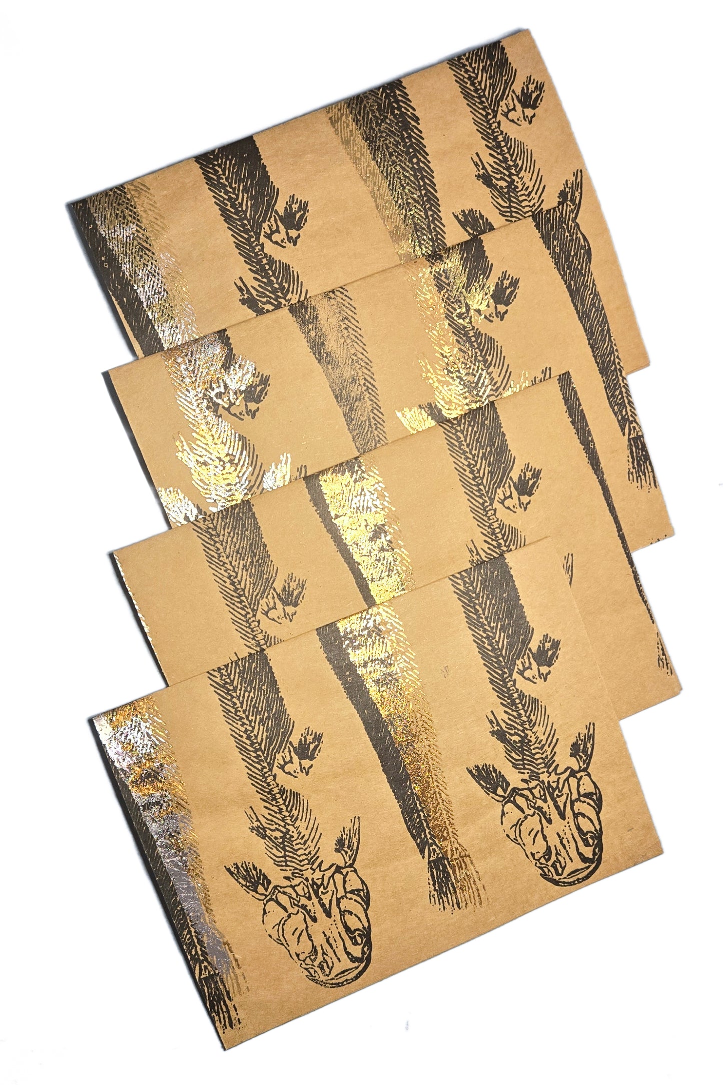 Foil Print Greeting Cards - Set of 4