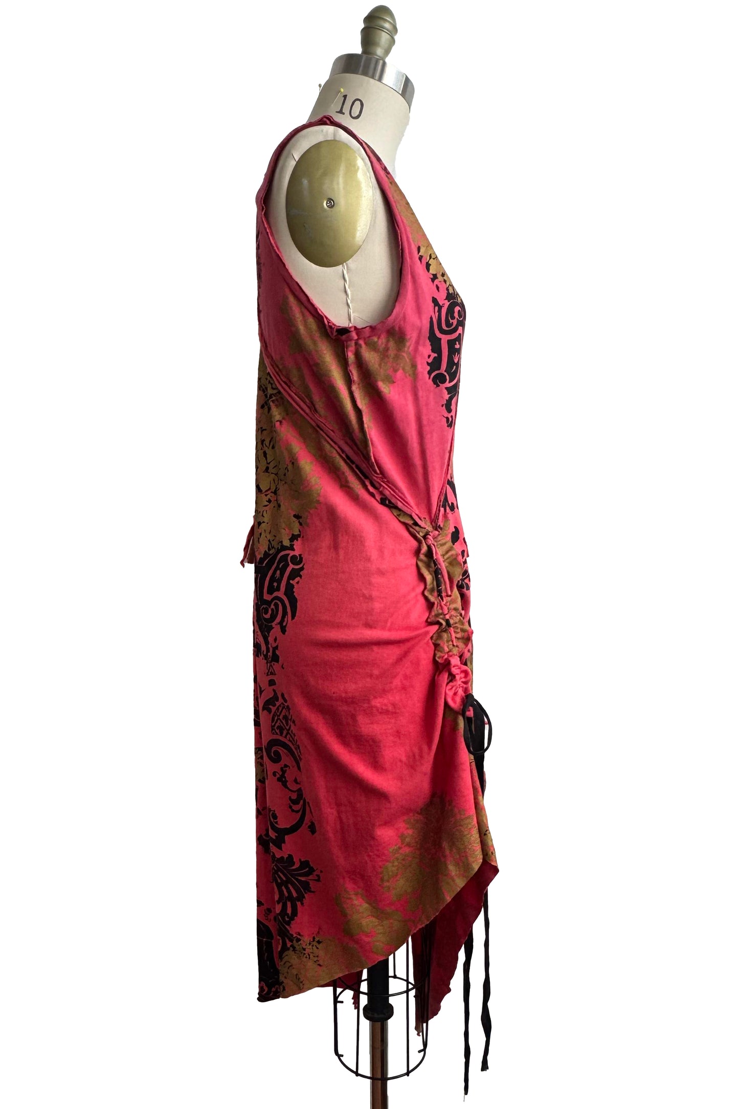 Godfrey Dress Mini | Organic Cotton Jersey | Wallpaper Print | Red | Small