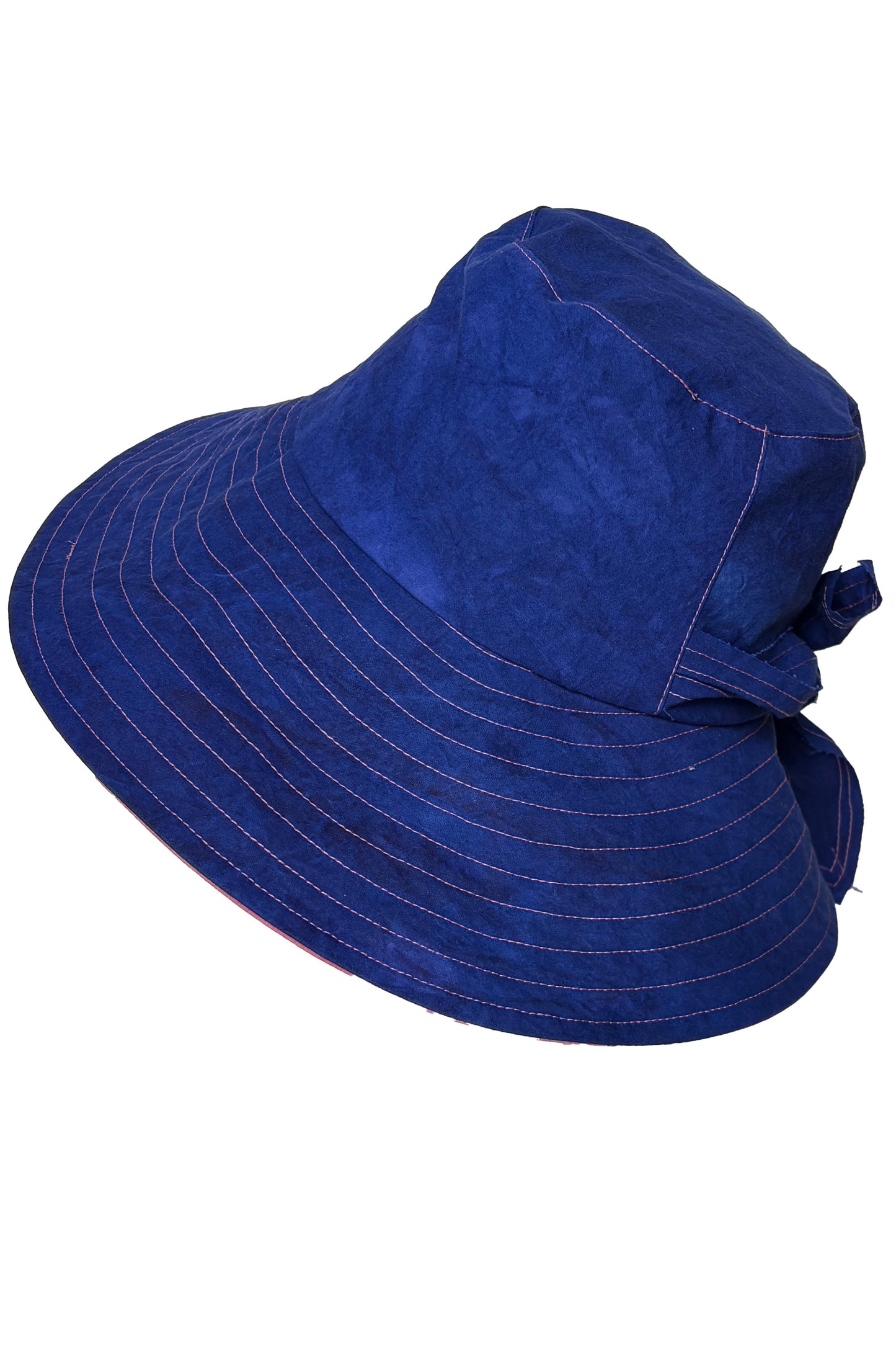 Brighton Hat | Cotton | Reverse Wallpaper Print | Purple, Pink & White | Medium