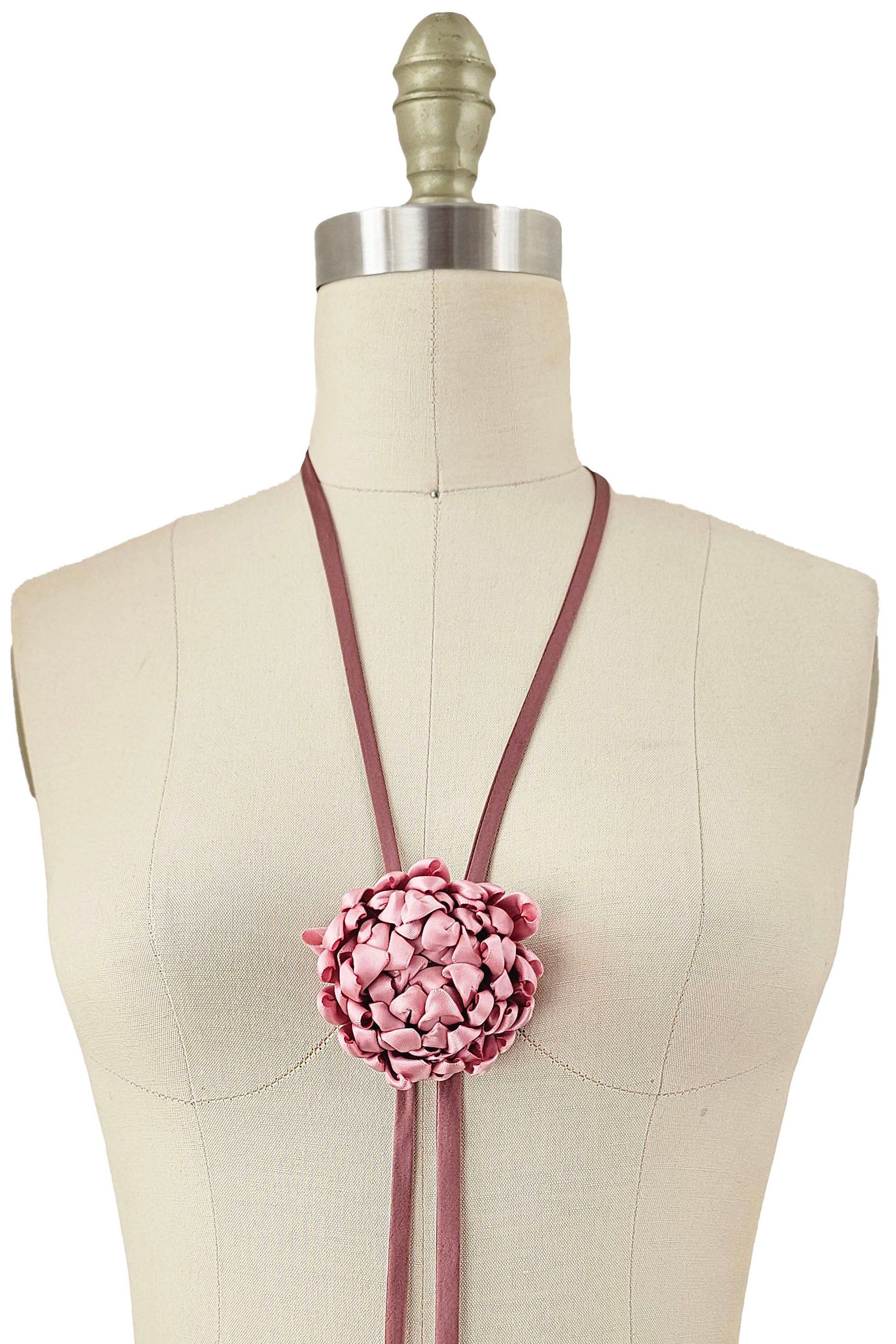 Adriana Handcrafted Silk Bolo Tie Necklace | Upcycled Silk 