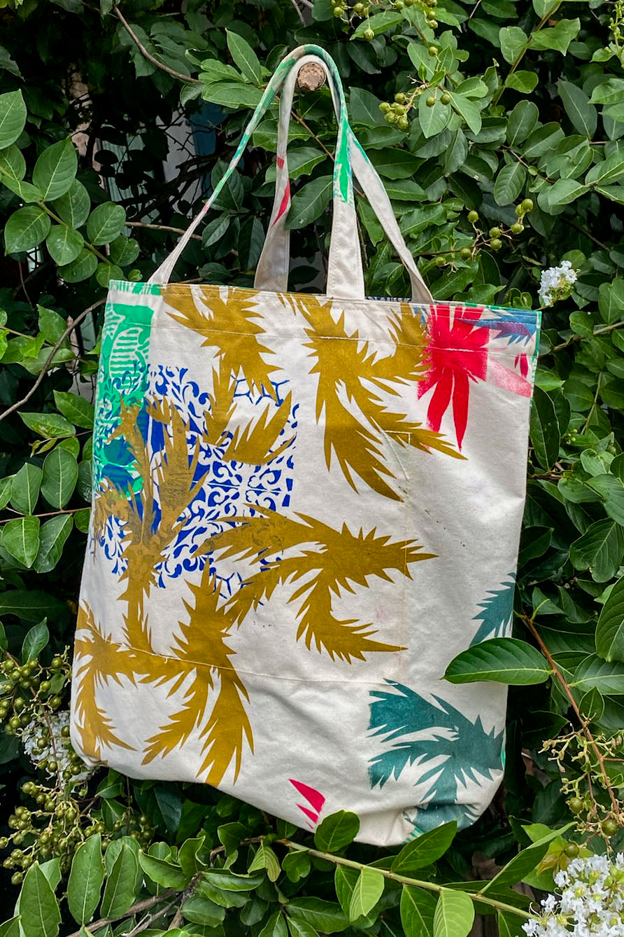 KB x Alquimie Studio Canvas Tote w/ Papercut Print - Natural