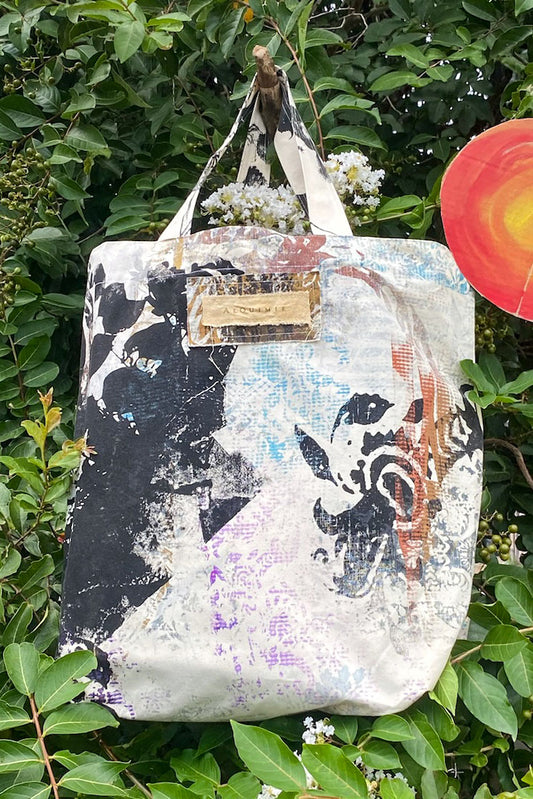 KB x Alquimie Studio Canvas Tote w/ Tabletop Bramble Print - Natural