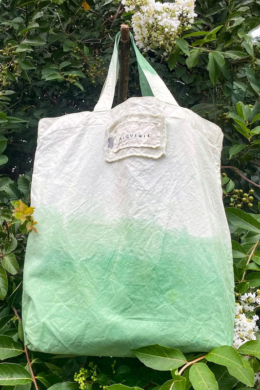 KB x Alquimie Studio Canvas Tote - Ombre Dye - Green & Natural