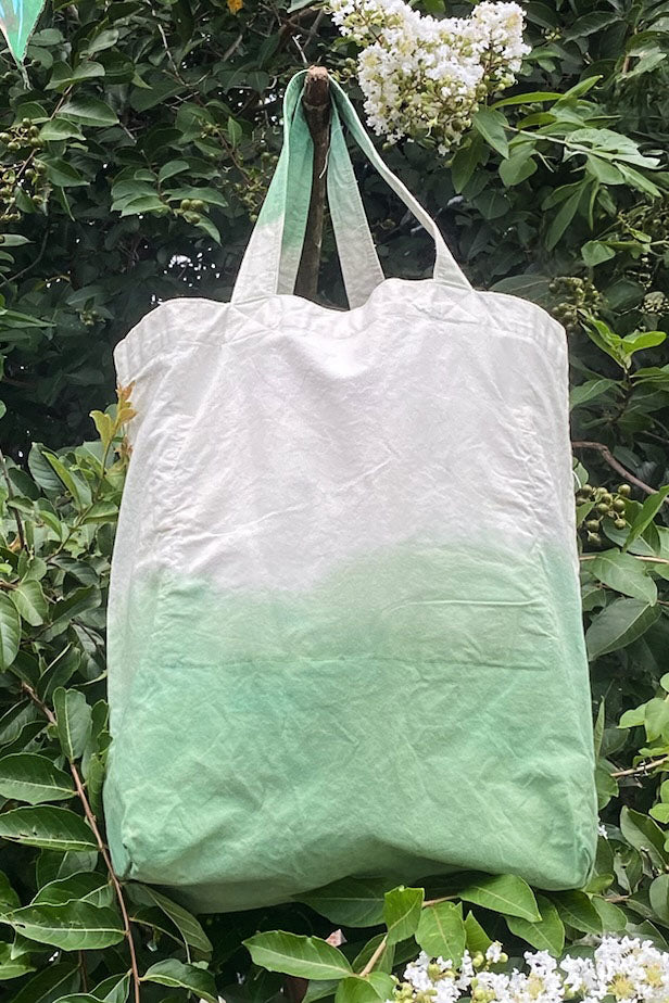 KB x Alquimie Studio Canvas Tote - Ombre Dye - Green & Natural