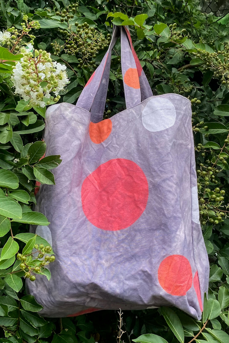 KB x Alquimie Studio Canvas Tote w/ Dot Print - Purple