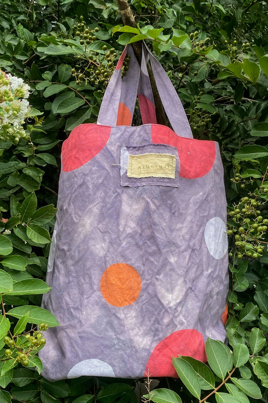 KB x Alquimie Studio Canvas Tote w/ Dot Print - Purple