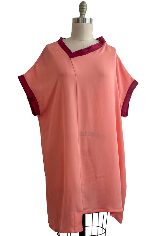 Petra Tunic - Silk Georgette - Peach - Large