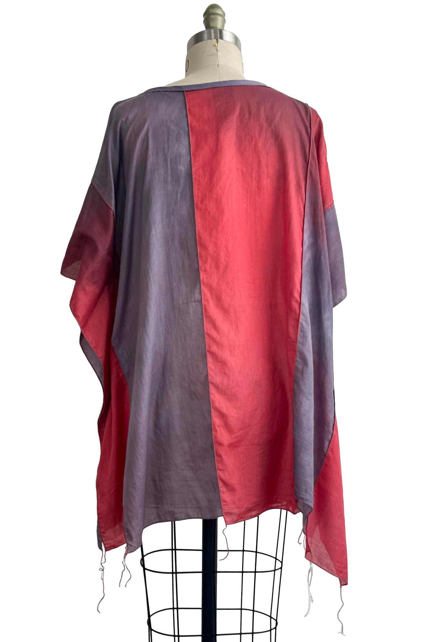 Strip Top - Silk Cotton - Lavender & Coral Pink