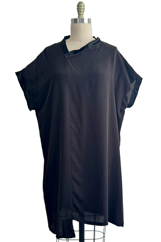Petra Tunic - Silk Georgette - Black - Medium
