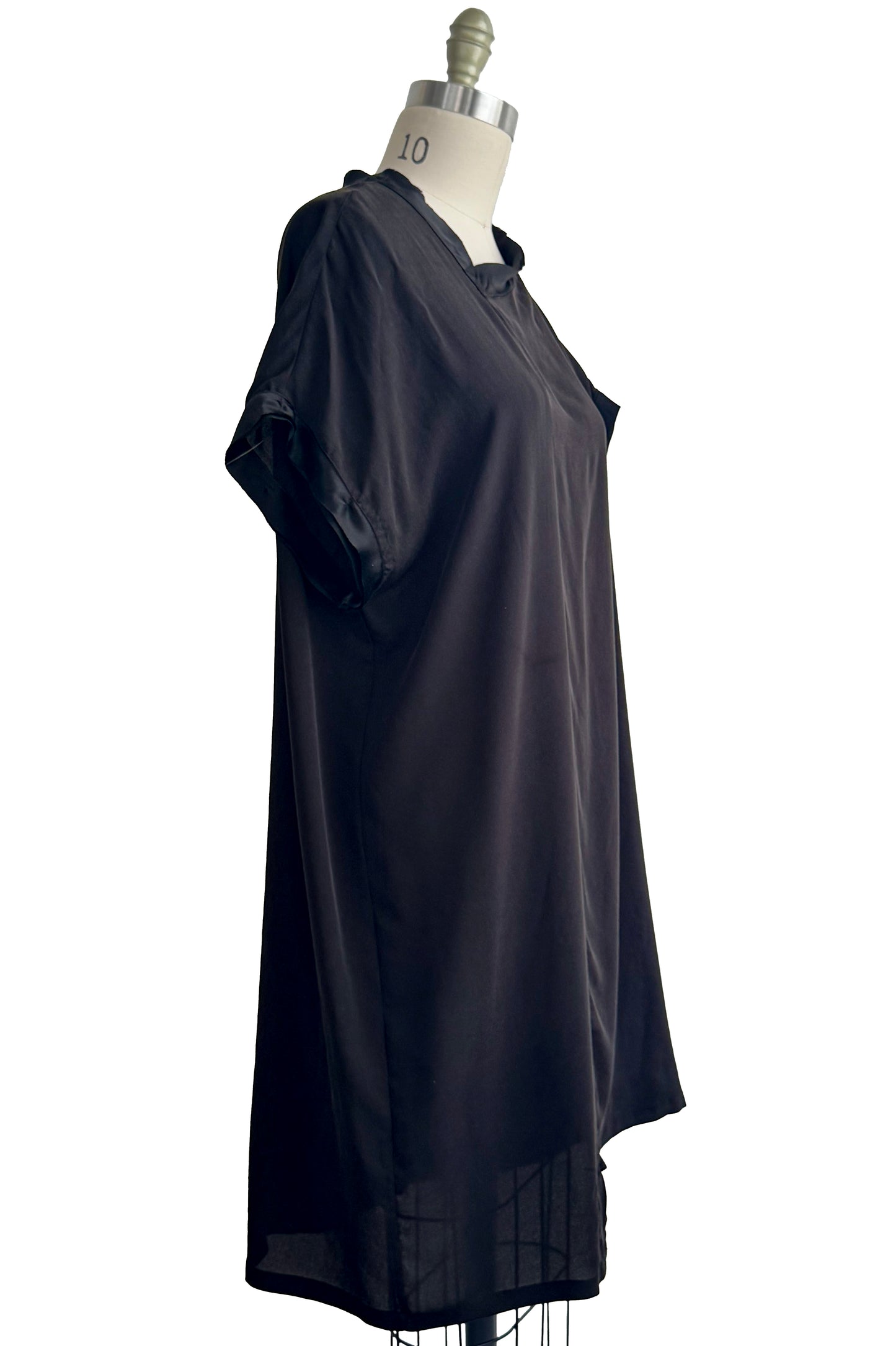 Petra Tunic - Silk Georgette - Black - Medium