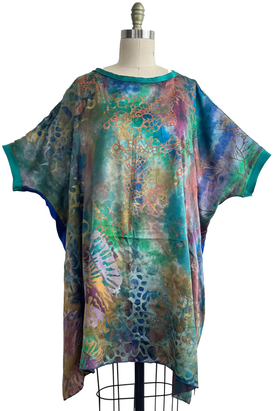 Deb Tunic - Painted Dye - Multi, Green & Blue