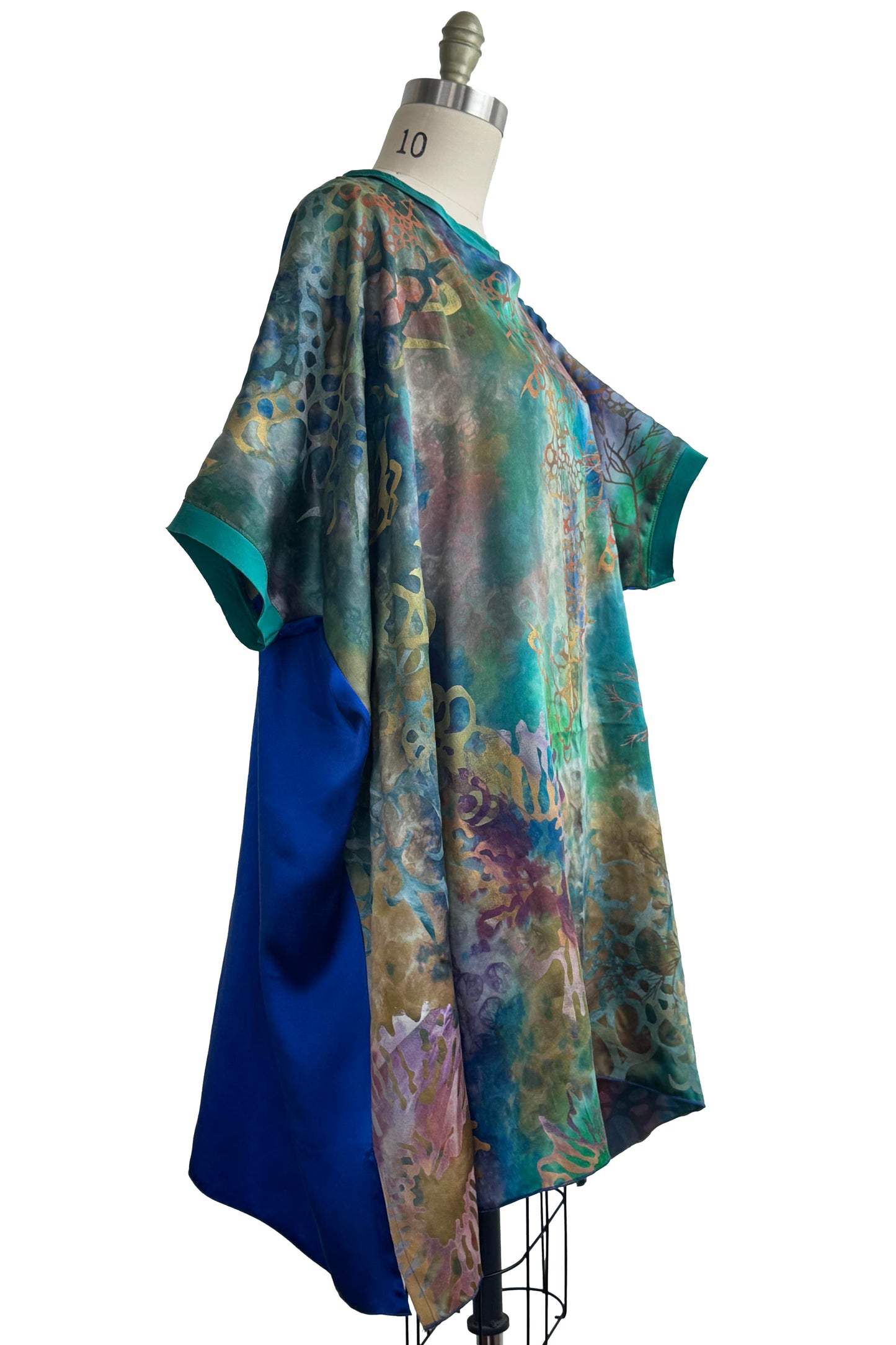 Deb Tunic - Painted Dye - Multi, Green & Blue