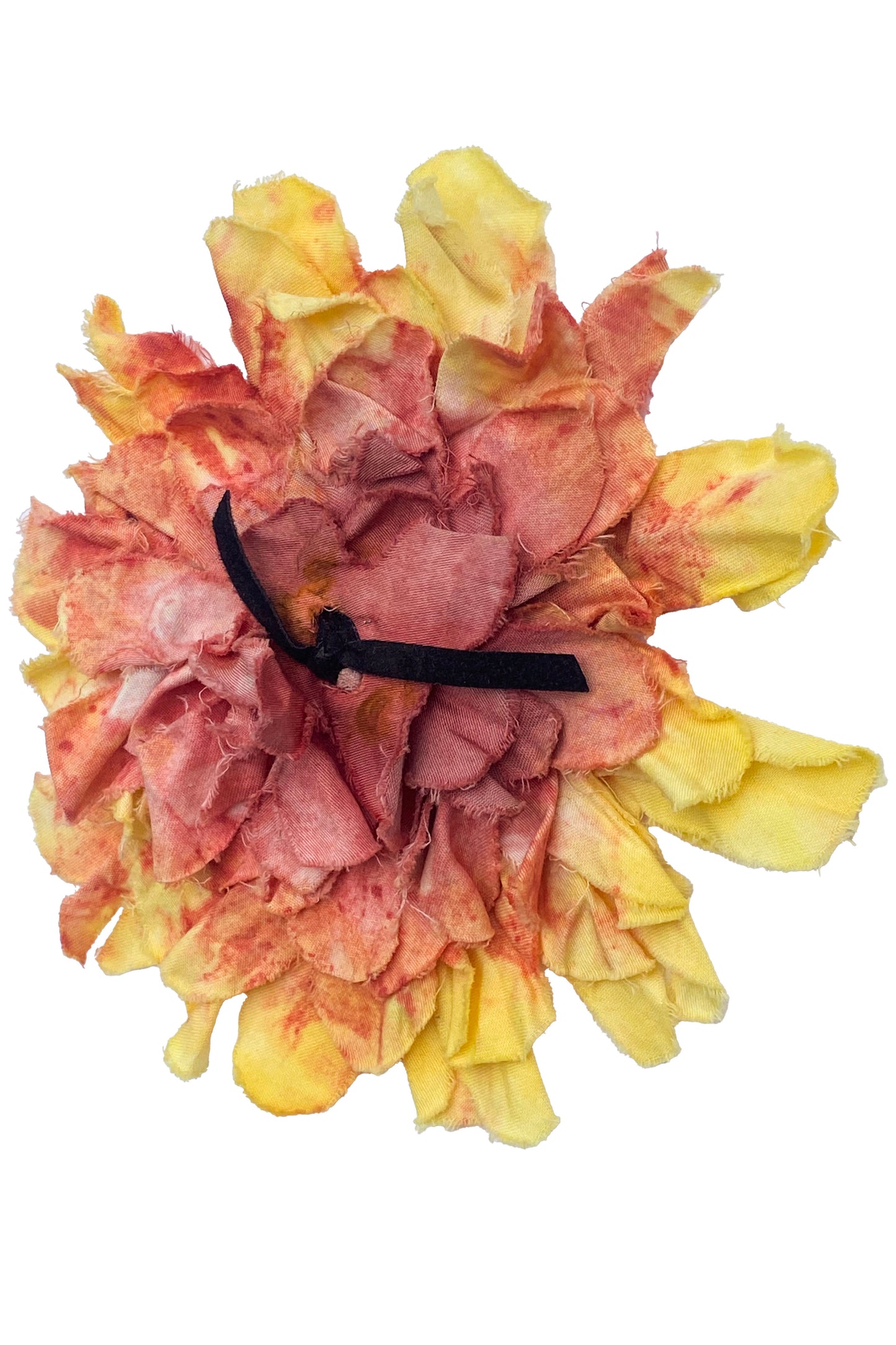 Magnetic Flower Brooch - Yellow & Dusty Pink