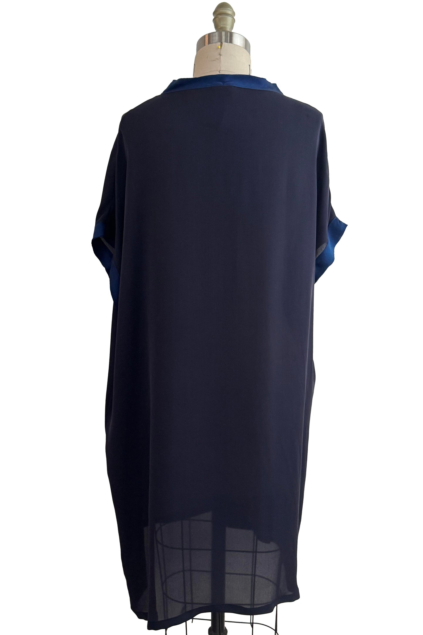 Petra Tunic - Silk Georgette - Navy - Large