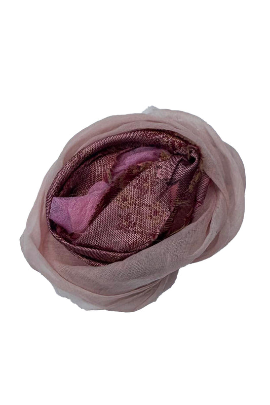 Silk Magnetic Floral Brooch - Pink Blush