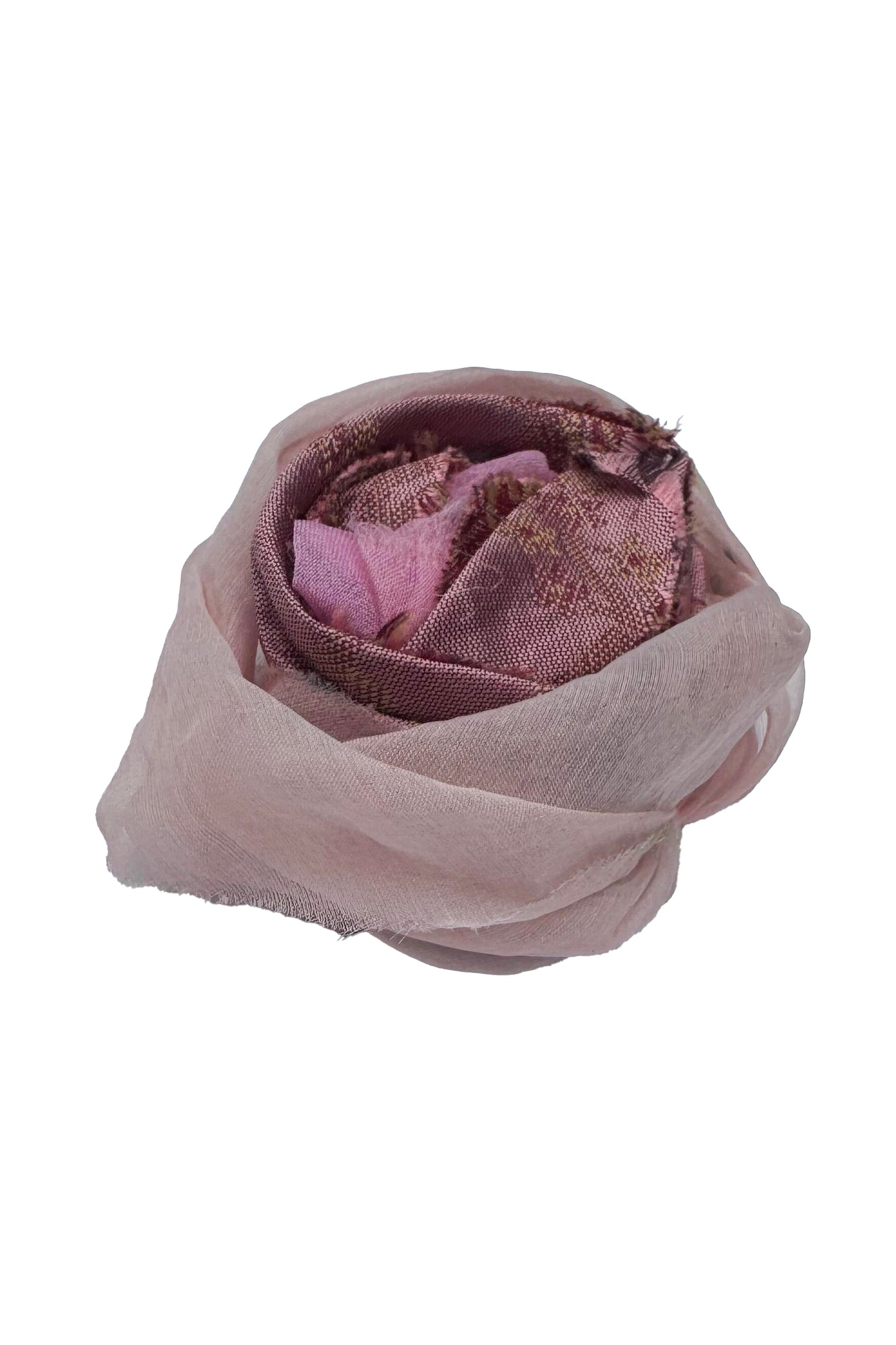 Silk Magnetic Floral Brooch - Pink Blush