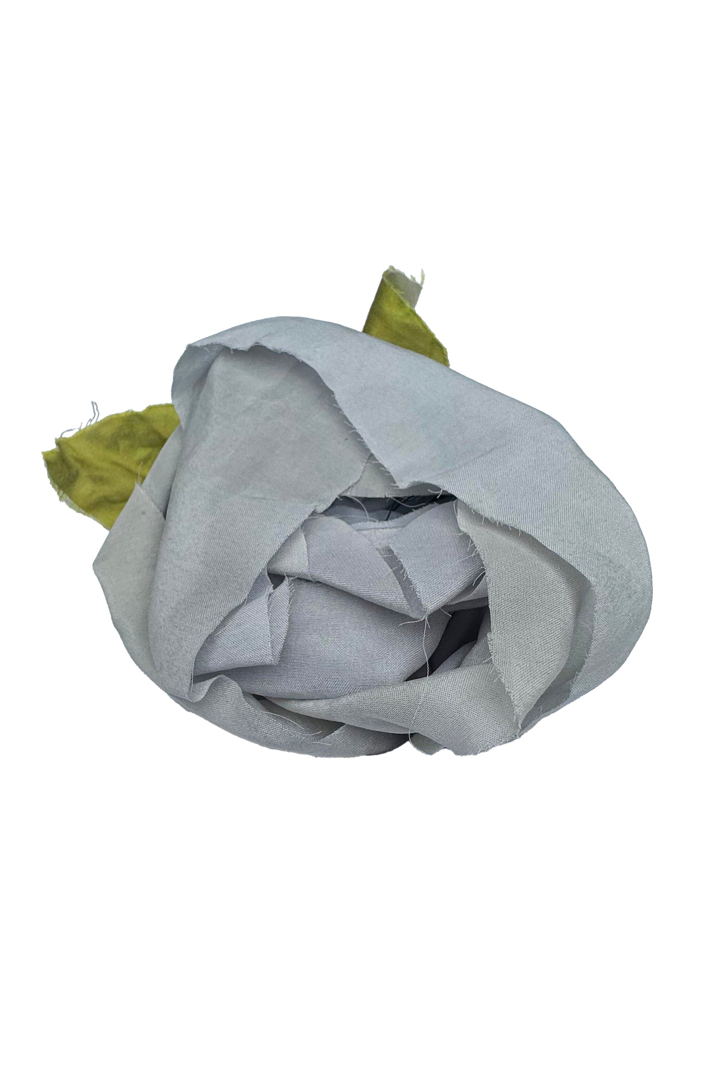 Silk Magnetic Floral Brooch - Blue Grey