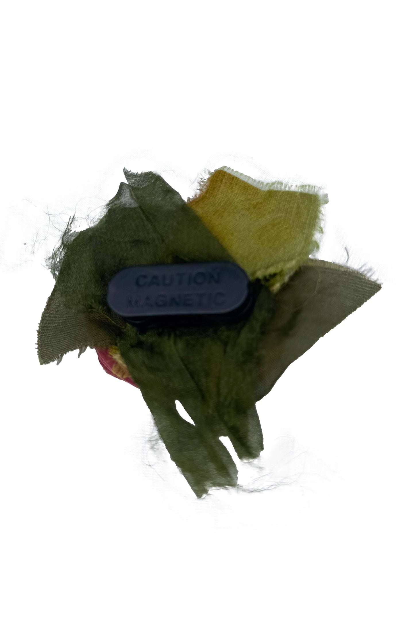 Silk Magnetic Floral Brooch - Dark Rose Pink