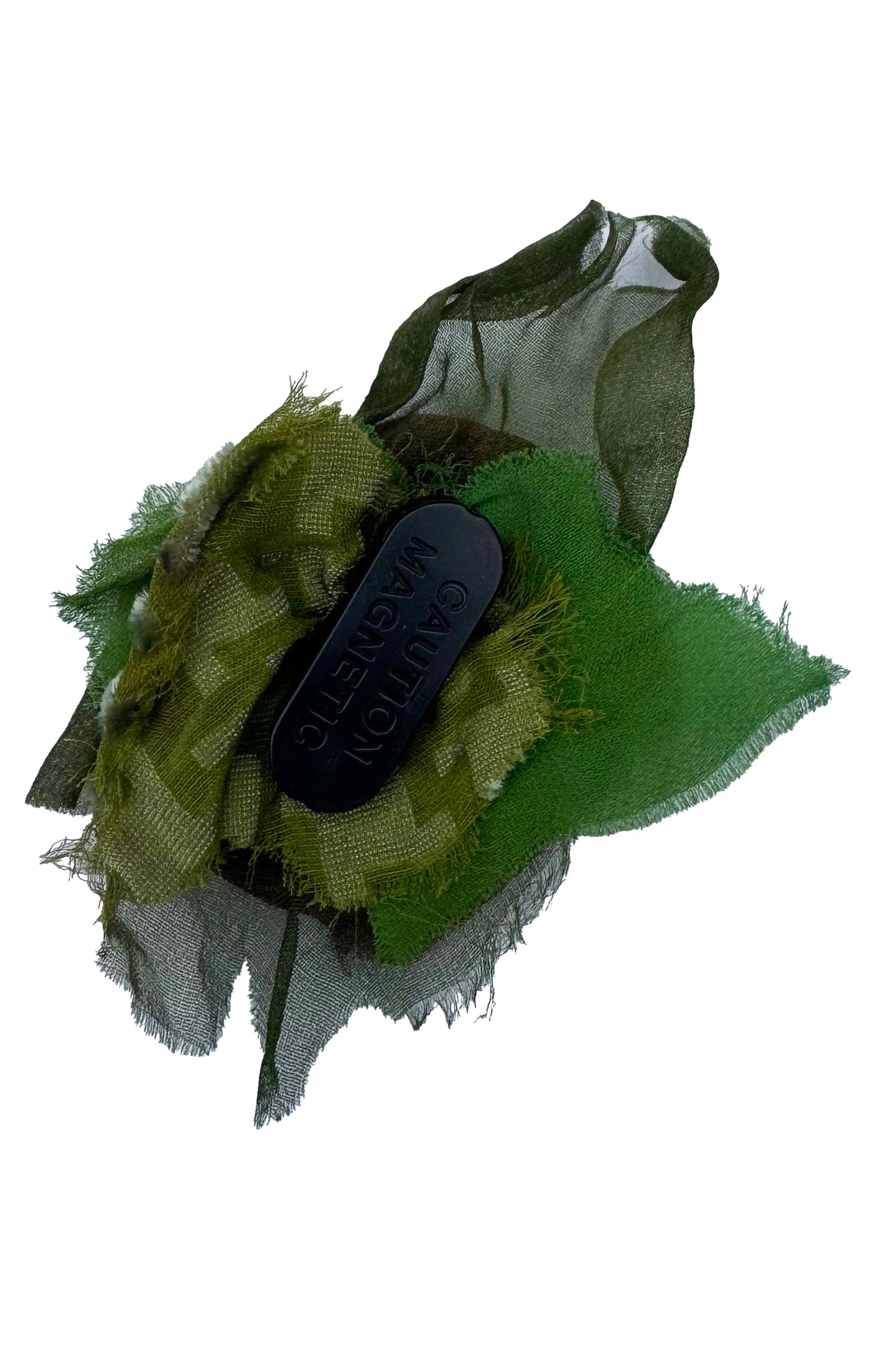 Silk Magnetic Floral Brooch - Crimson