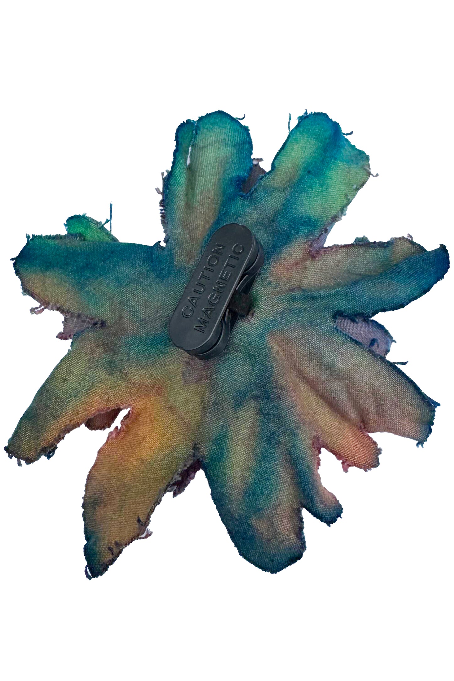 Magnetic Flower Brooch - Cotton - Jewel Tone Painted