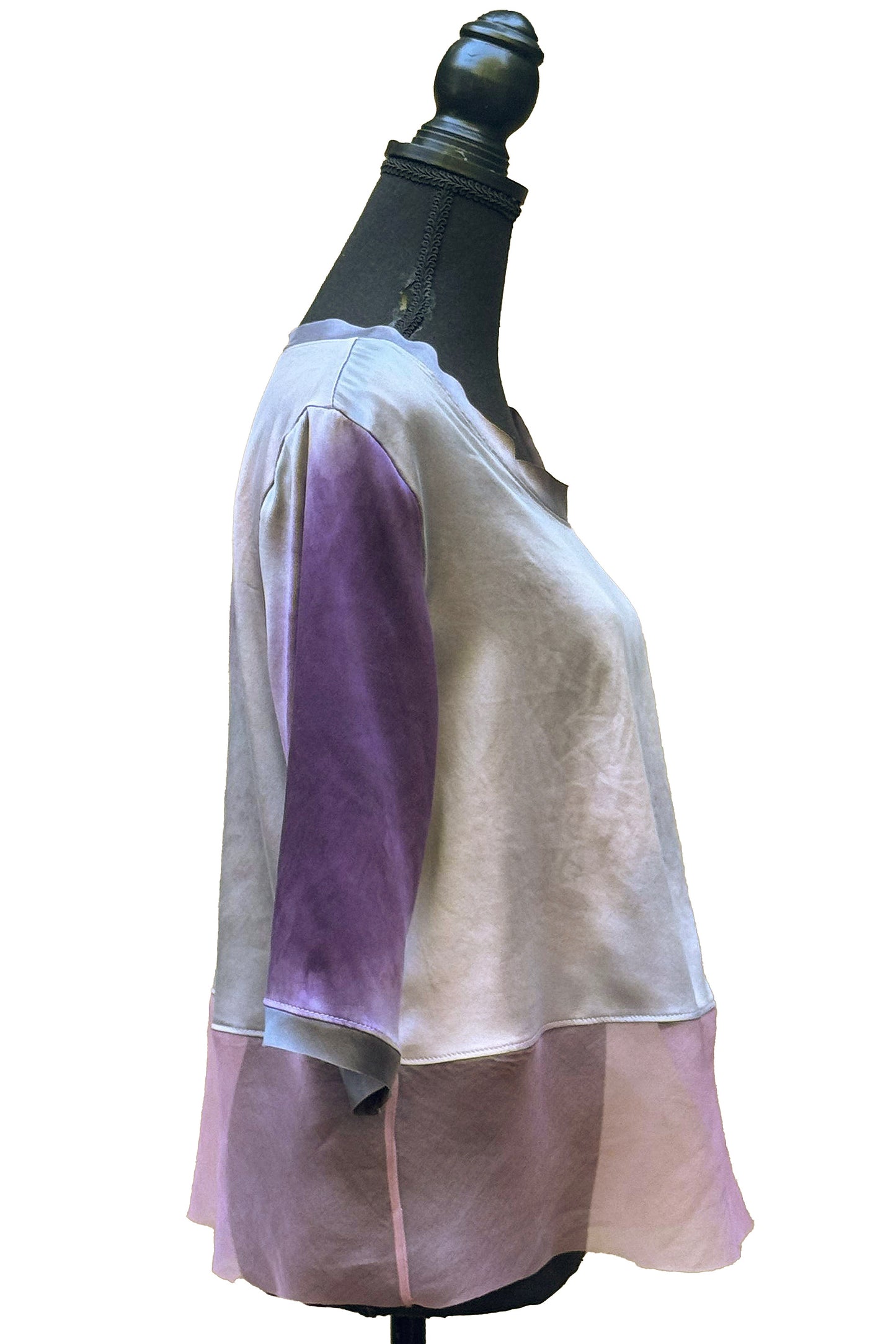 Marais Top in Stretch Silk - Lavender Dyed - Medium
