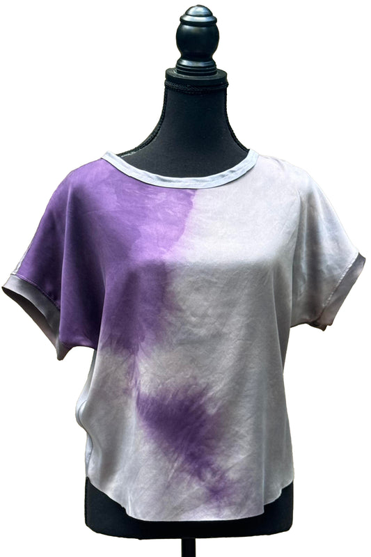 Jen Top - Silk - Dyed - Lavender & Purple - Small