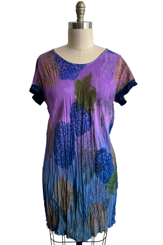 Athena Tunic - Hydrangea Print - Blue & Purple