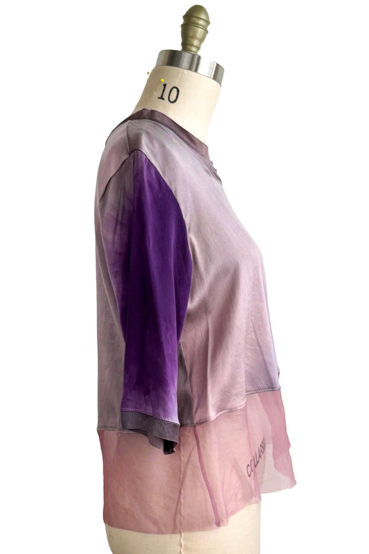 Marais Top in Stretch Silk - Lavender Dyed - Medium