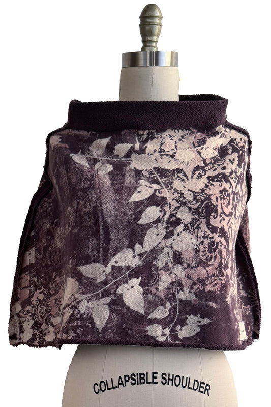 KB x Alquimie Studio Shrug - French Terry - Vine Wallpaper Print - Charcoal