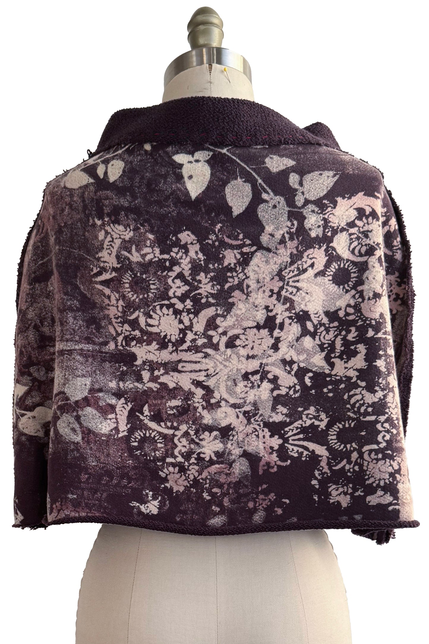 KB x Alquimie Studio Shrug - French Terry - Vine Wallpaper Print - Charcoal