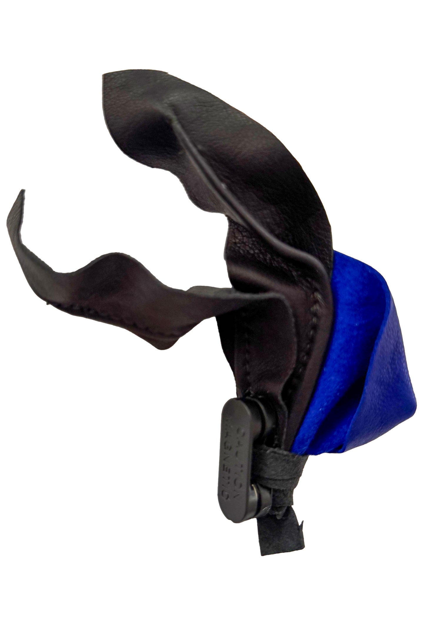 Leather Flower Magnetic Brooch - Blue Calla Lily