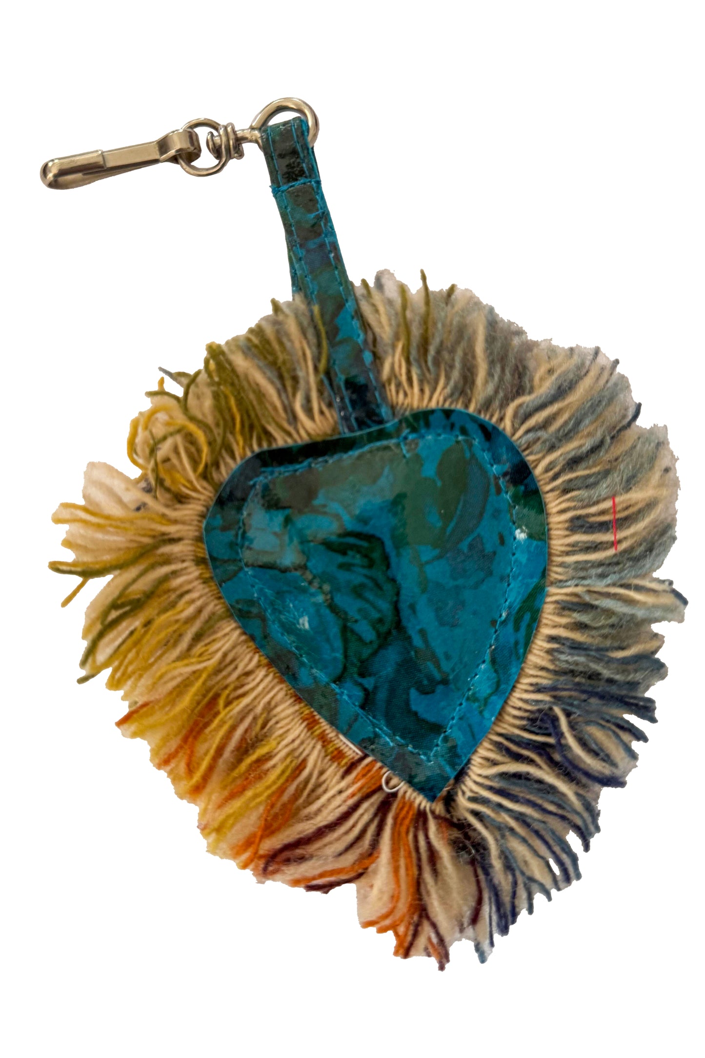 Leather Bag Dangler - Heart