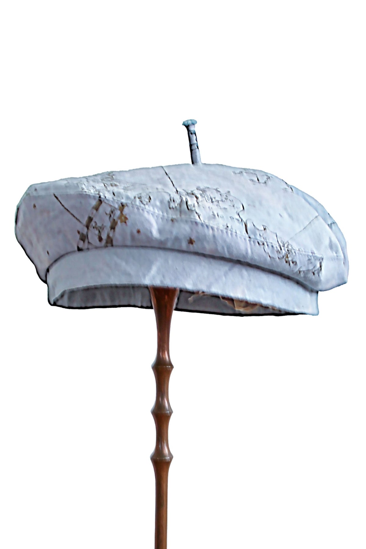 Asymmetrical Beret Hat | Cotton | Celestial Print | Light Blue | Large