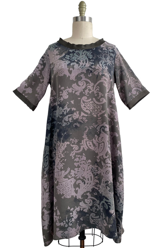 Jazzyfest Dress in Silk w/ Wallpaper Print - small