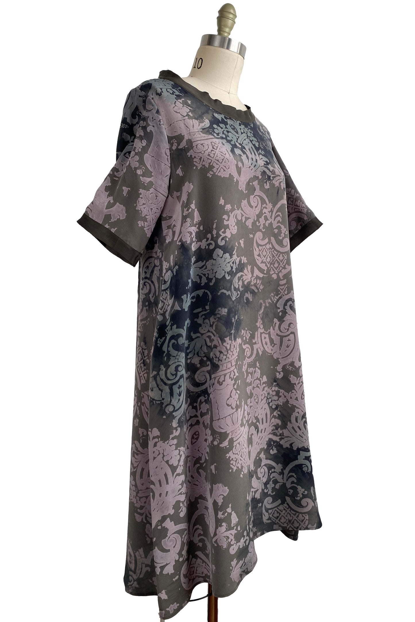 Jazzyfest Dress in Silk w/ Wallpaper Print - small