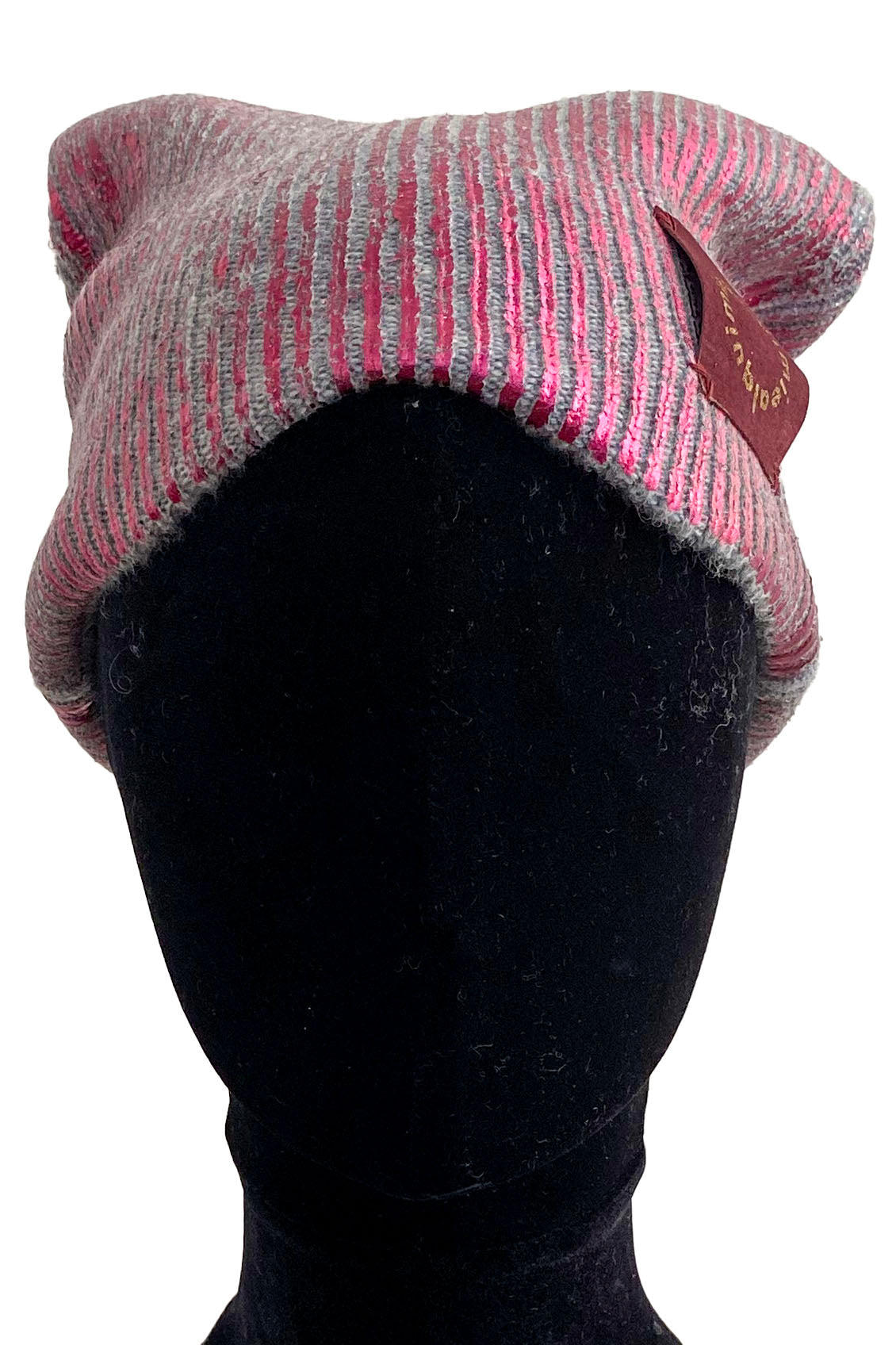KB x Alquimie Studio Cashmere Beanie w/ Foil Print - Blue Grey & Pink