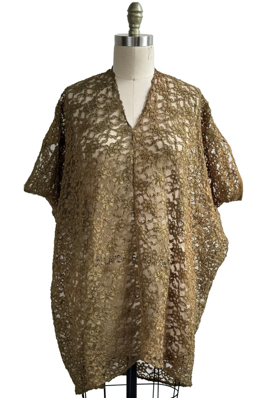 Origami Top in Lace - Olive Green - Medium & Large