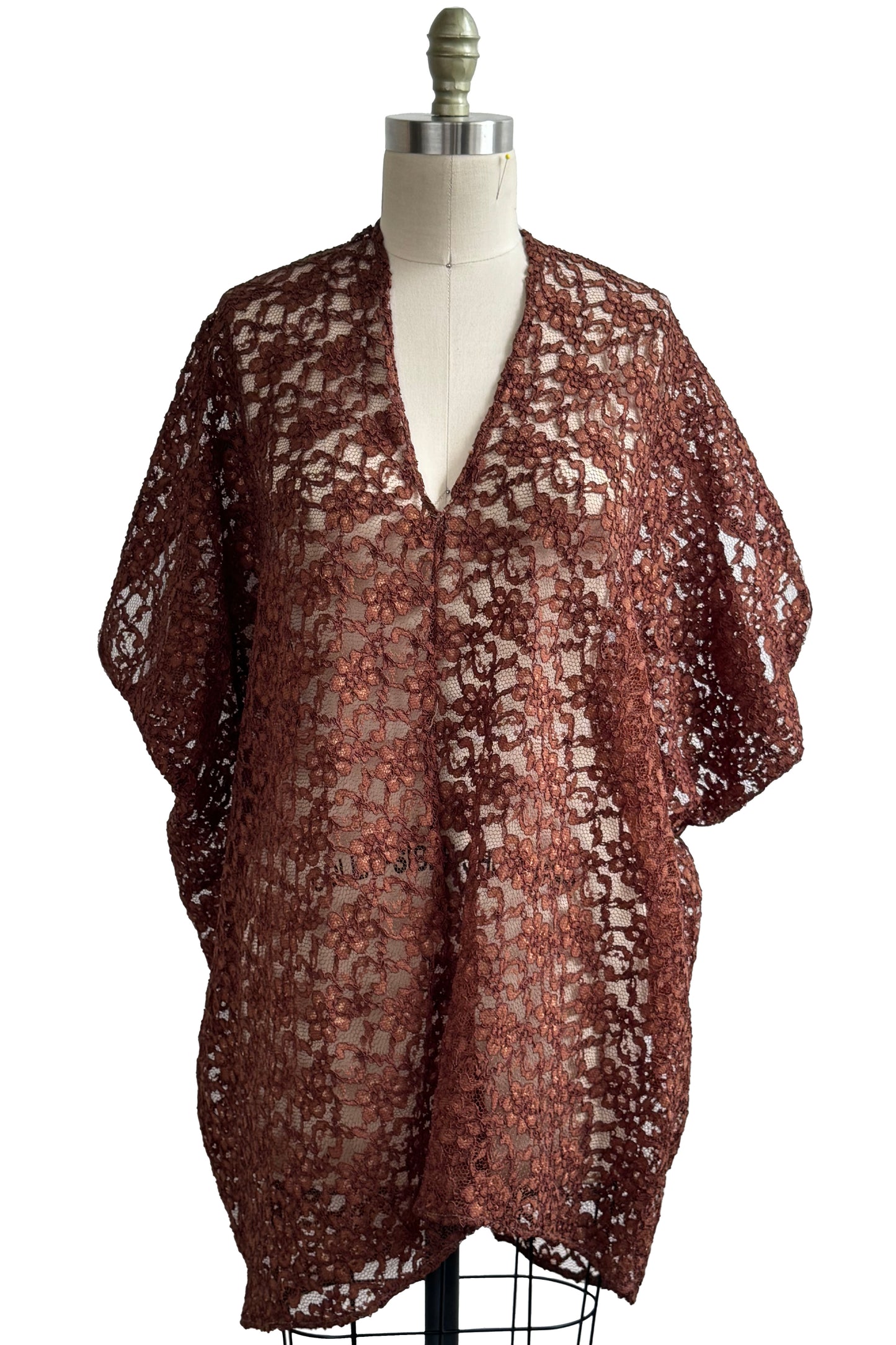 Origami Top in Lace - Dark Copper - Large