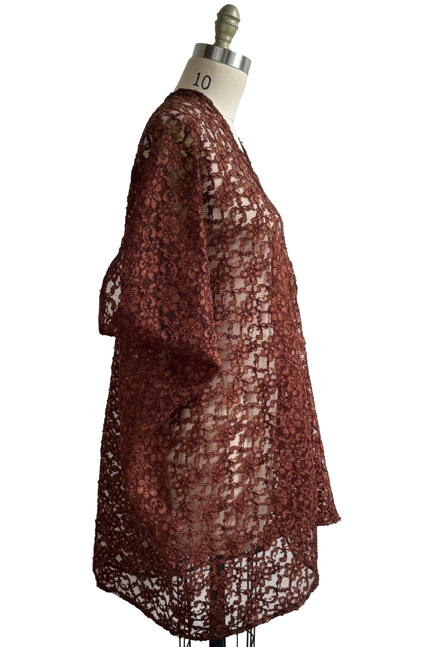 Origami Top in Die Cut Cotton - Chestnut