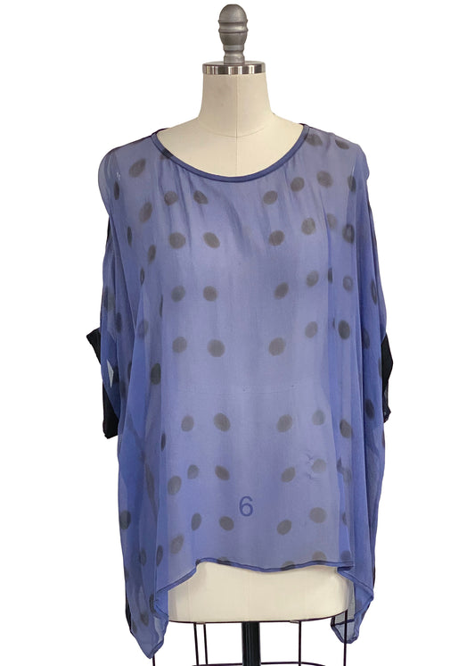 Deb Top Chiffon - Blue Domino Dye