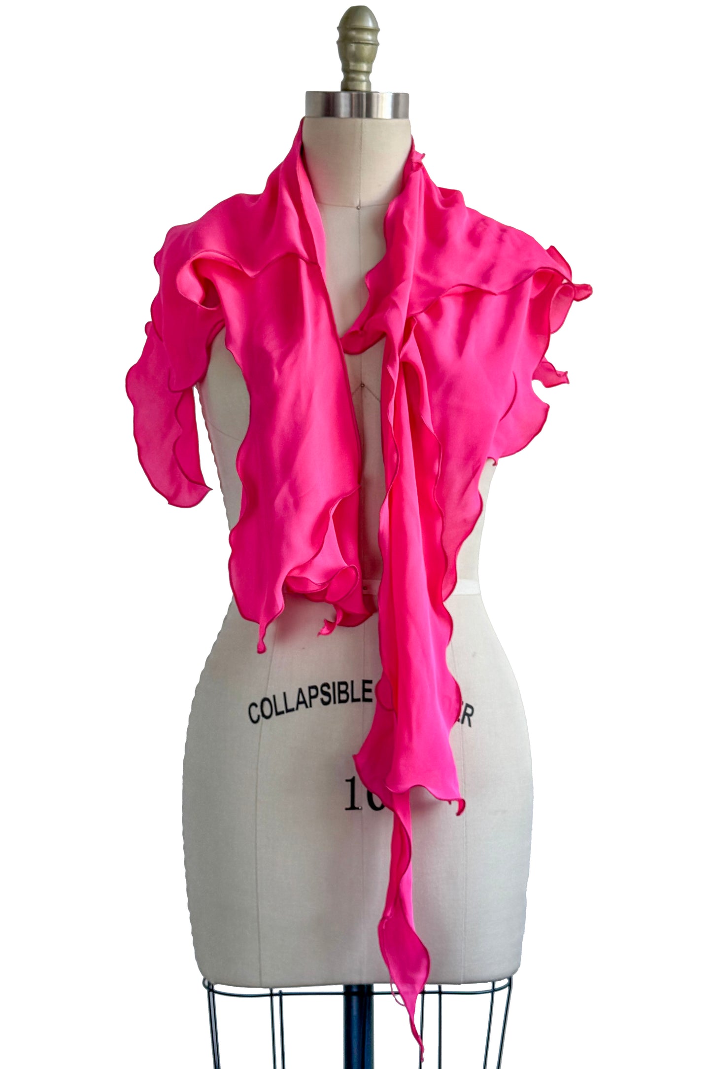 Krazy Scarf in Silk - Hot Pink