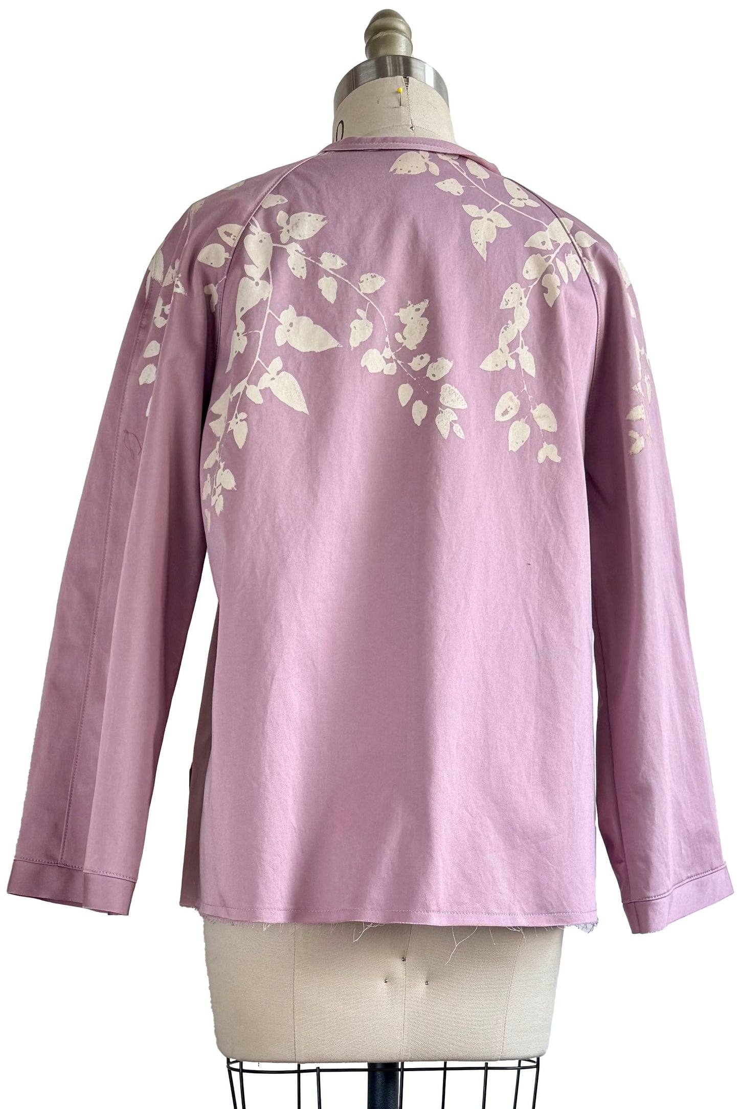 Ariel Jacket w/ Vine Print - Lavender & White - Medium