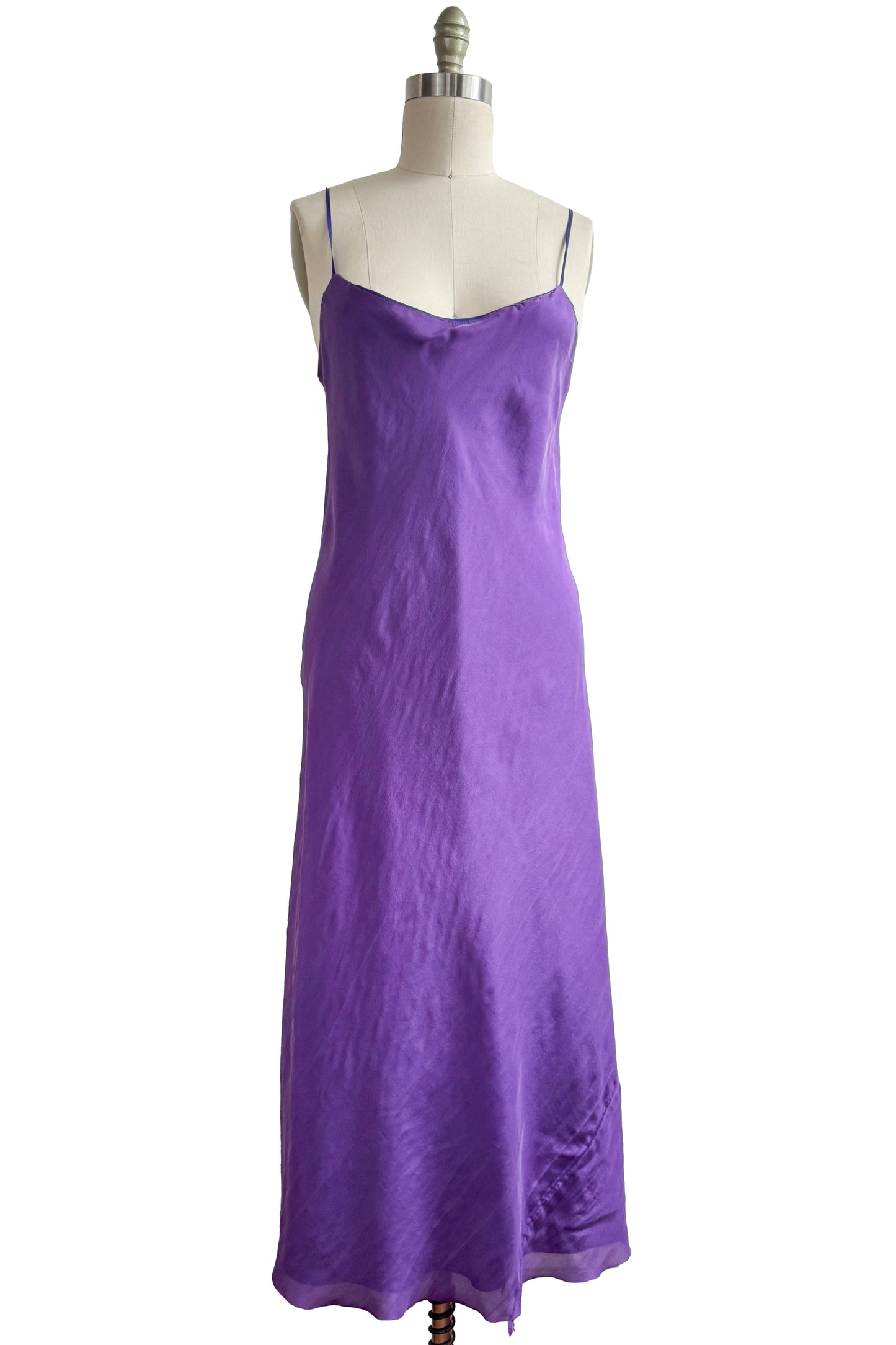Kappa Reversible Dress in Silk - Purple & Violet - S/M