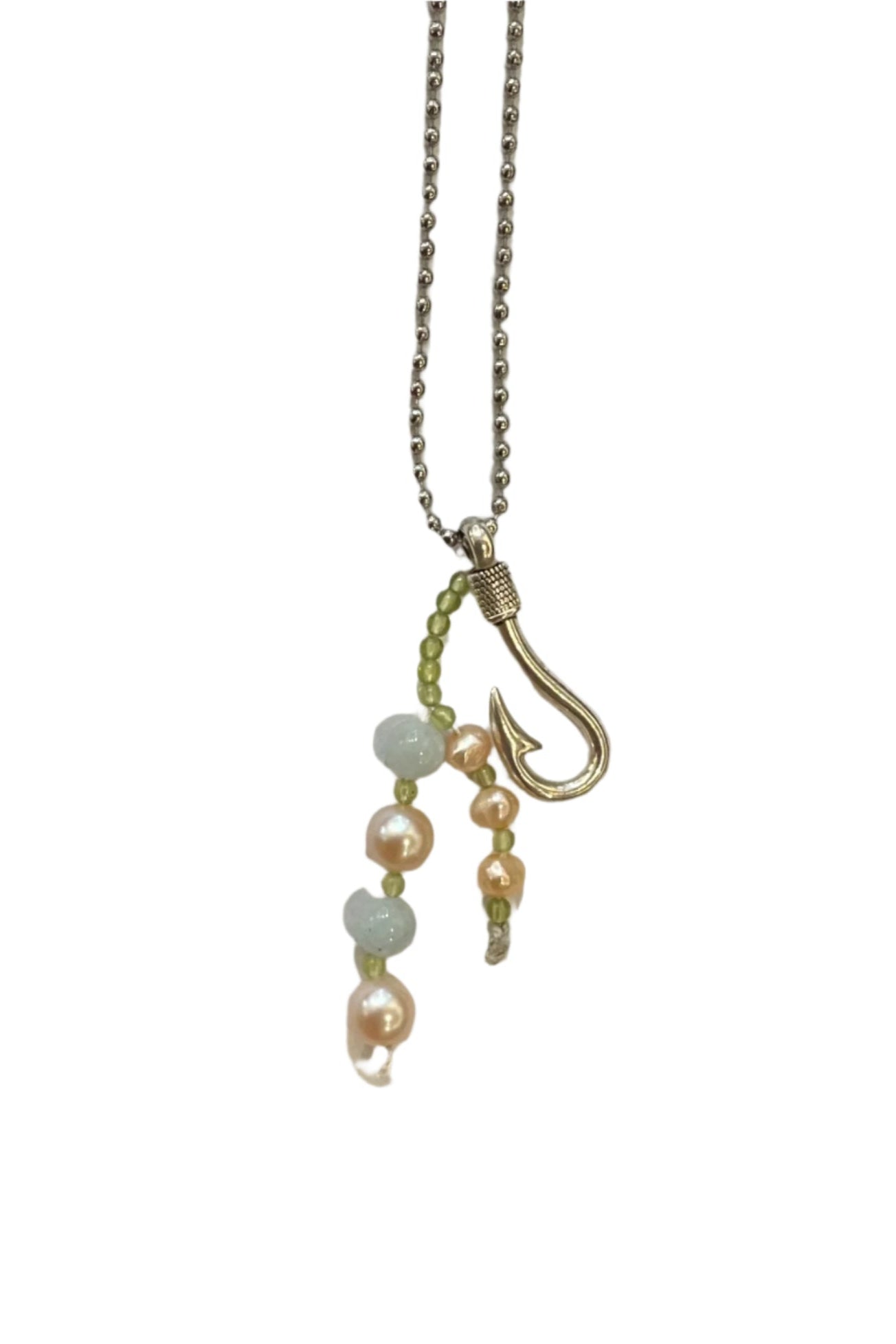 Magdalene's Ol' Hook #4 - Keshi Pearl, Jade, & Peridot