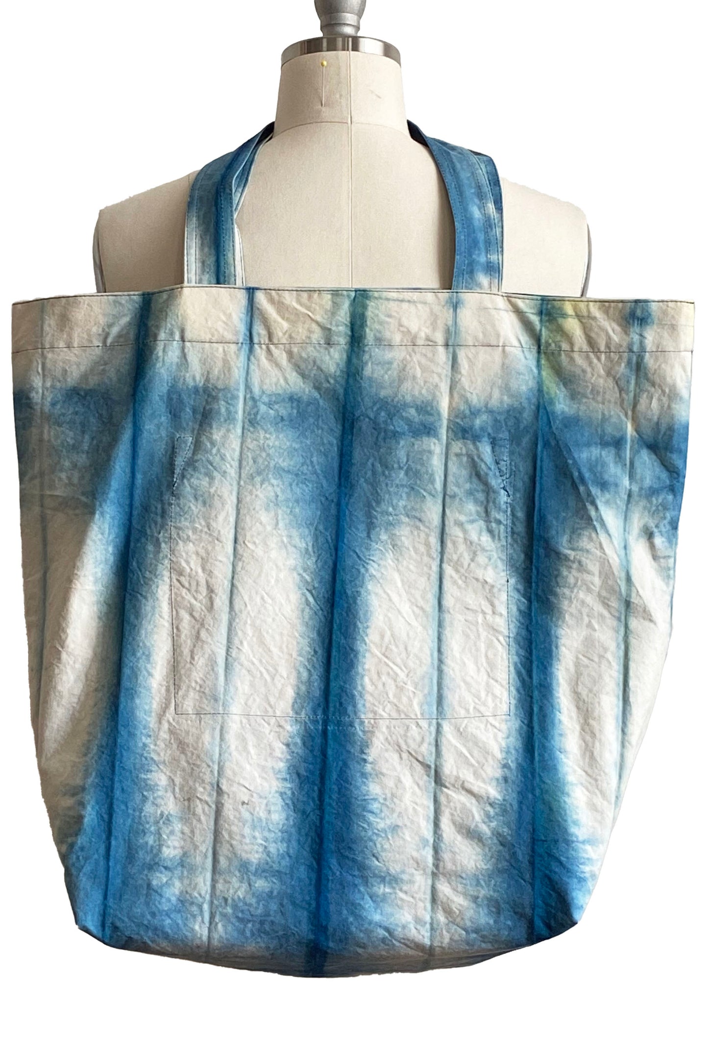 KB x Alquimie Studio Canvas Tote - Shibori Stripe - Indigo & Natural