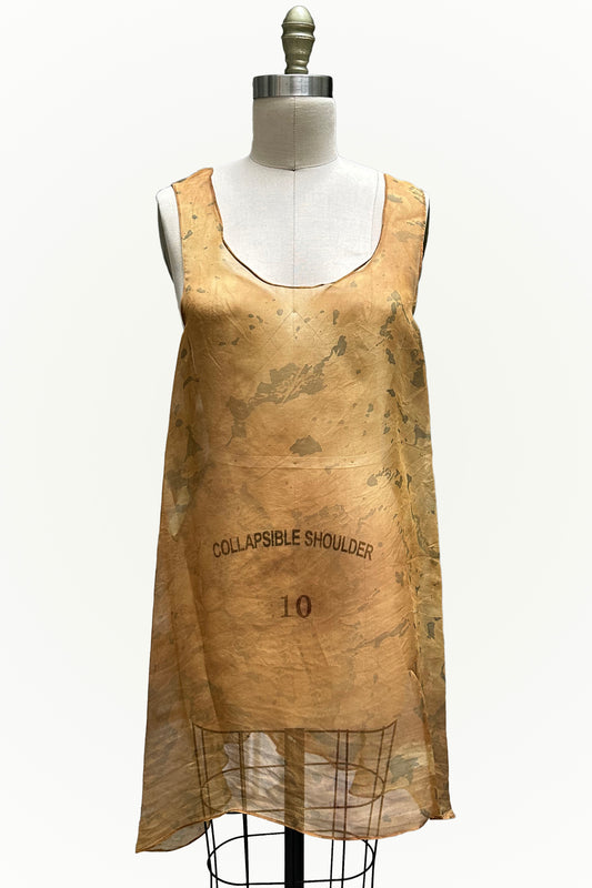 Apron Dress in Silk Organza | Tea Stained