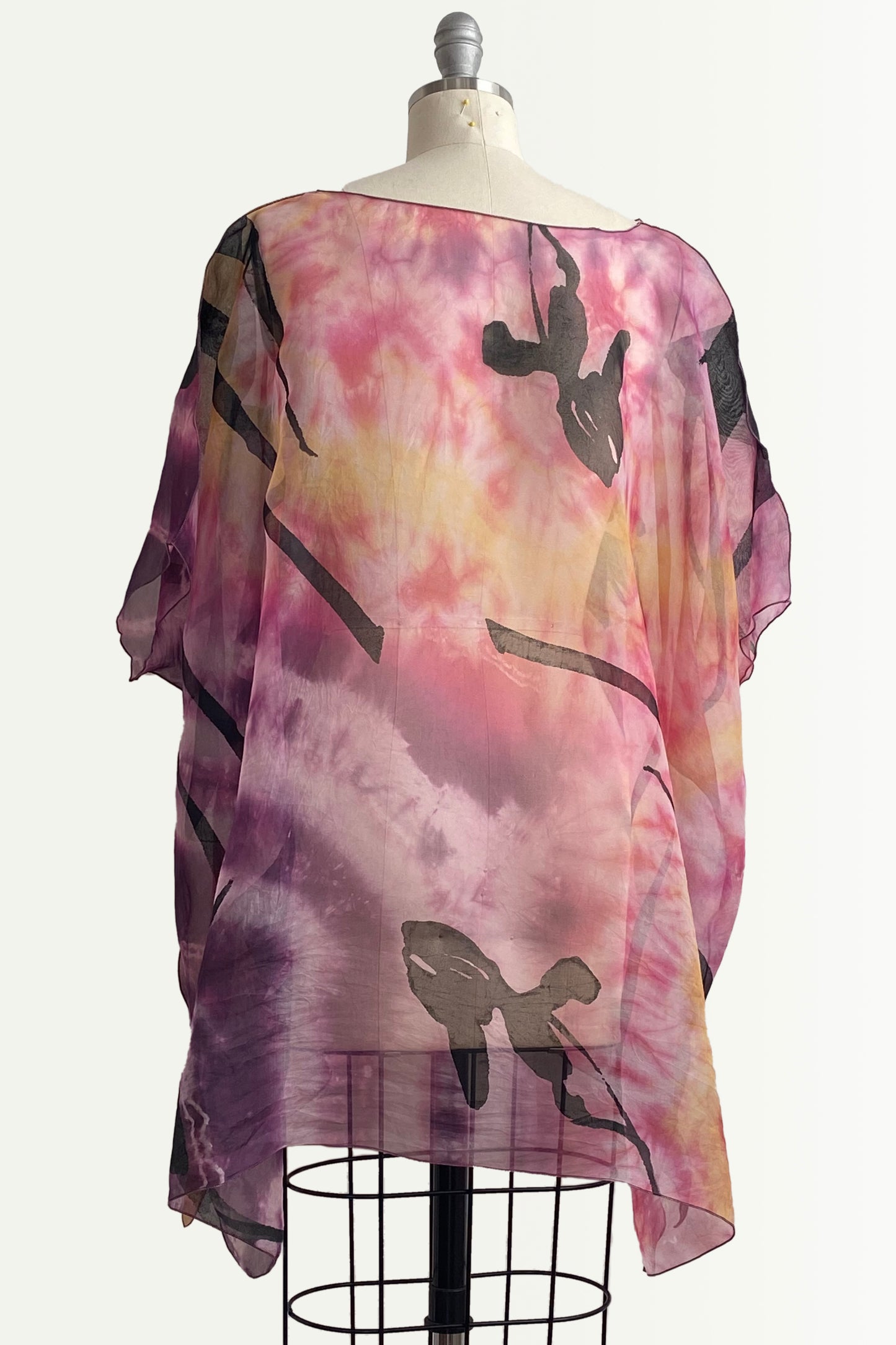 Deb Tunic in Organza - Sunset & Black